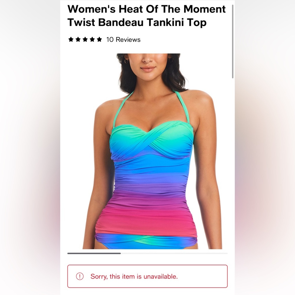 *Sold out* Brand new Bleu Rod Beattie Tankini top